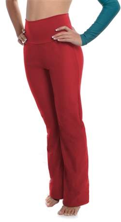 Red High Waist Dance Pants (Lycra 