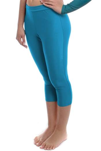 Turquoise Capri Dance Pants (Lycra) - 200+ Colors